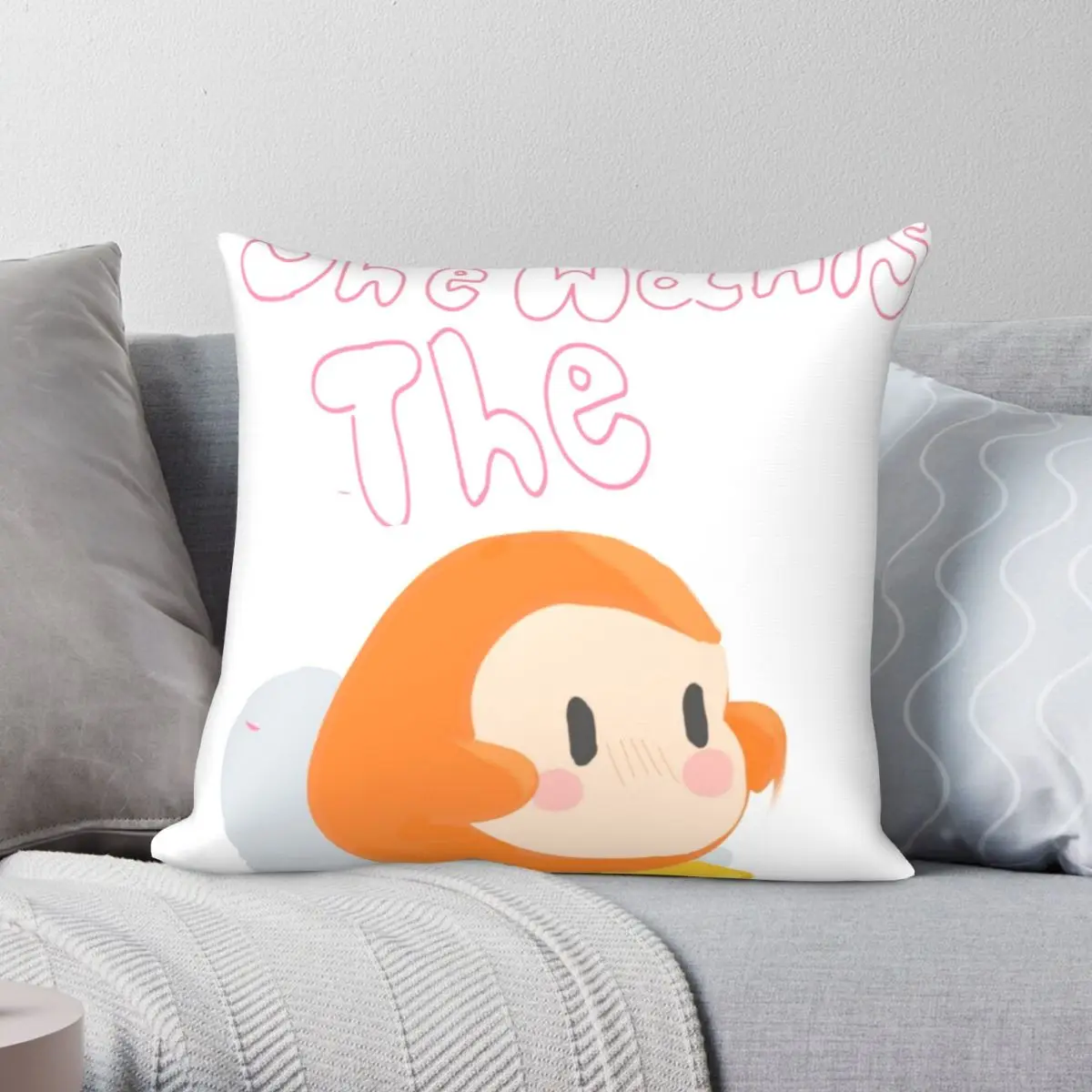 She Wants The Waddle Dee Square Pillowcase Polyester Linen Velvet Creative Zip Decor Home Cushion Cover