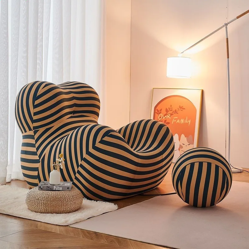 

Nordic light luxury sofa Internet celebrity creative simple living room balcony single sofa chair compressible