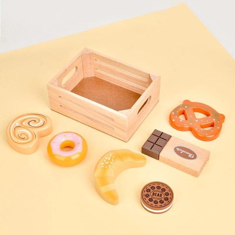 Simulatie Voedsel Speelgoed Fantasiespel Spel Dessert Donut Zeevruchten Houten Speelgoed voor Kinderen 15UB