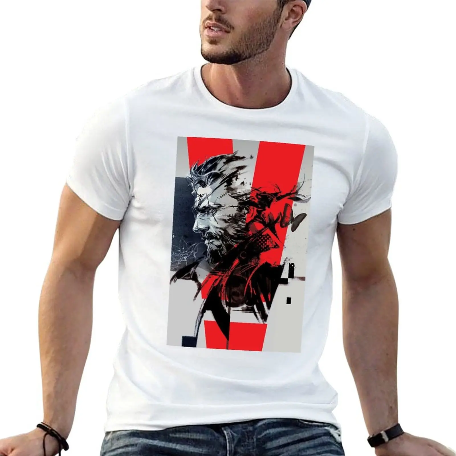 

snake phantom pain T-Shirt man t shirt luxury t shirt man cotton T-Shirt