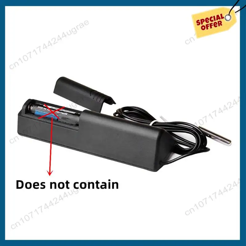 -A15I 2X DS-1 termómetro de coche pantalla LCD C/F reloj controlador de Sensor de temperatura termostato interior exterior con sonda