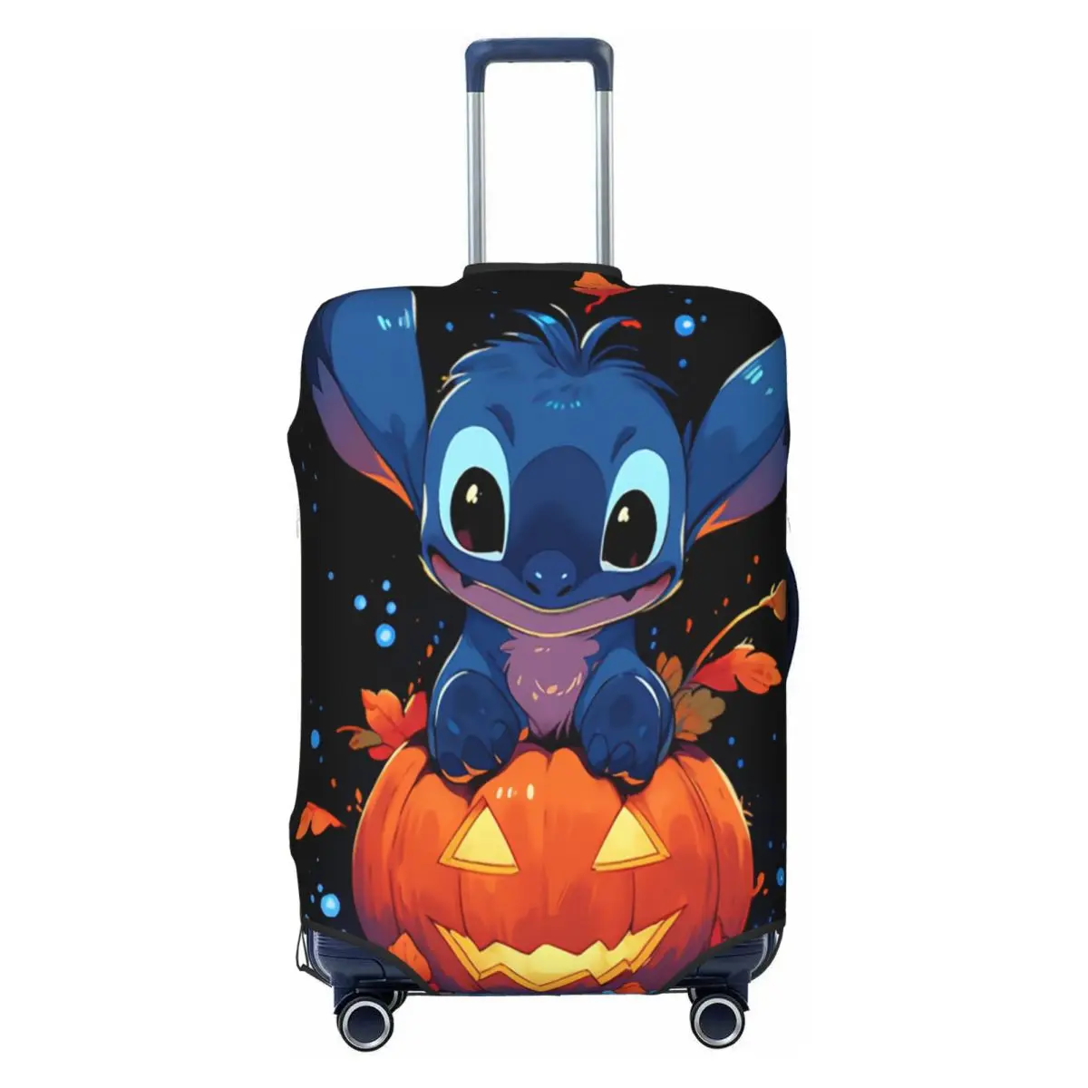

Custom Halloween Stitch Luggage Cover Protector Funny Little Monster Travel Suitcase Protective Cover for 18-32 Inch
