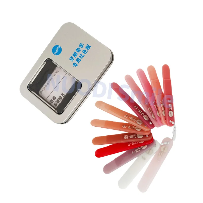 

12 Color/Set SHOFU Dental Vintage Halo Gumy Gingiva Indicator Shade Set Gum Colored Shade Tracking Aid GUM Dark Light Pink Brown