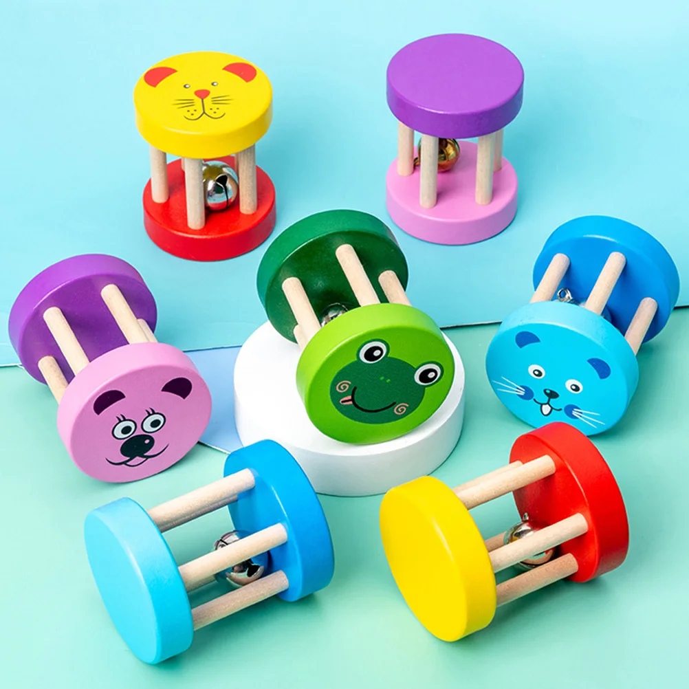 Cloches à clapet colorées, hochets portables, jouets musicaux éducatifs pour le développement de bébé, jeu d'intelligence, 2 pièces
