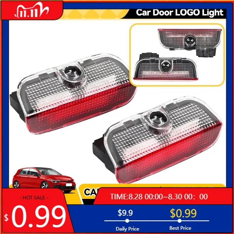 

Капоты для ламп, светодиодный проектор для дверей автомобиля, призрачная тень, приветственный свет, аксессуары для VW Tiguan MK1 MK2 Scirocco MK3 Touran 5T1 Arteon CC