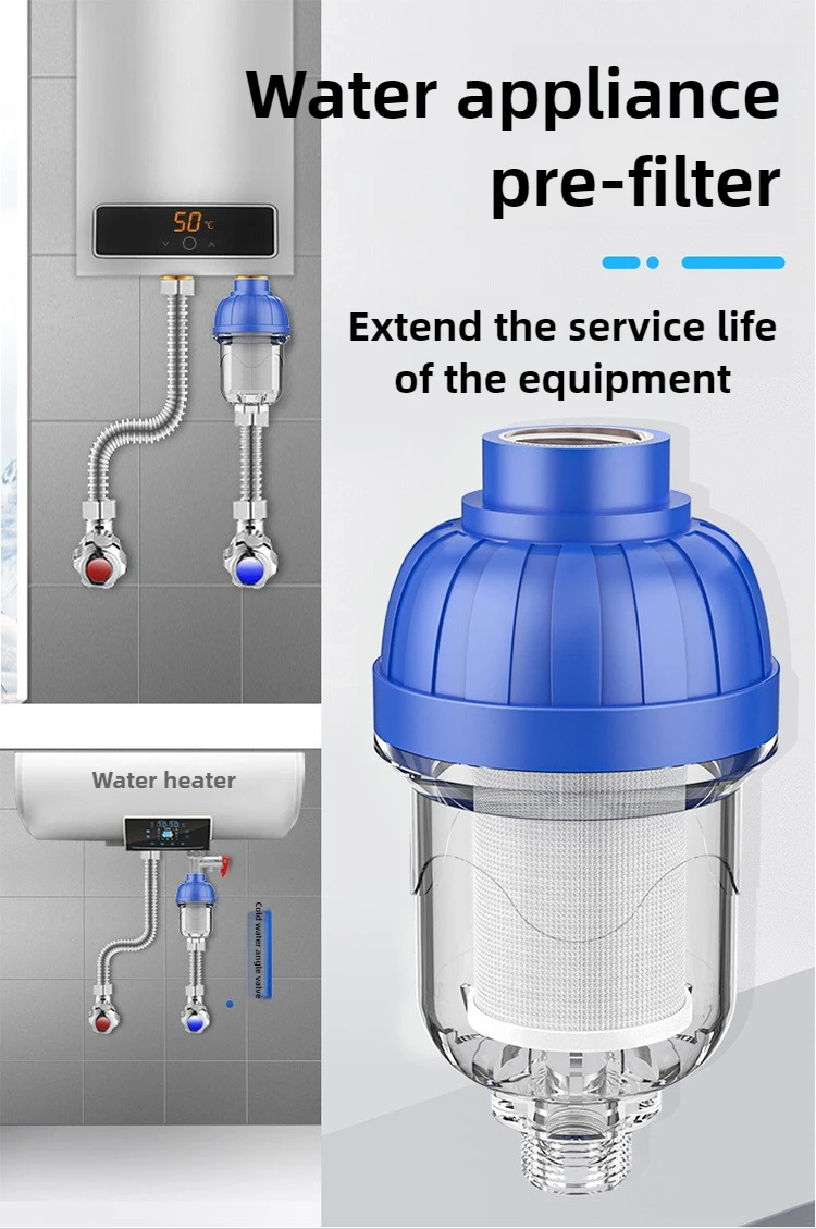 4 포인트 무료 코어 교체 전기 온수기 프리 필터 가정용 수돗물 세탁기 스케일 정수기 필터
