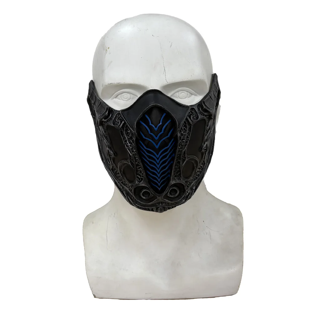 Mortal Kombat Half Face Mask Cosplay Sub-Zero Scorpion Latex Masks Halloween Carnival Dress Up Masquerade Party Costume Props view 4