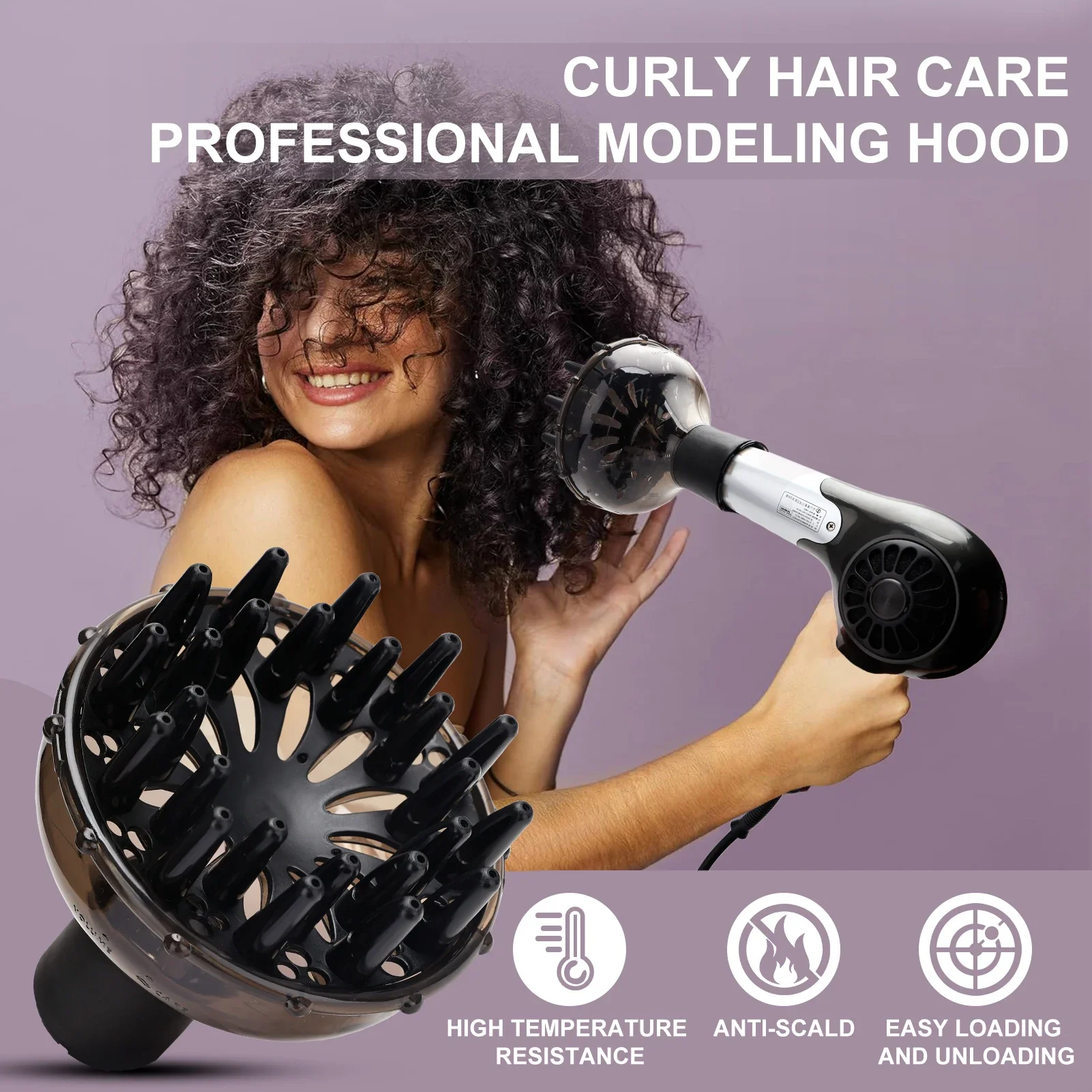Barber Hair Dryer Diffuser for Curls Salon High-temperature Resistant Dispersing Hairdryer Barbershop Home Hairdryer Cover Tools
