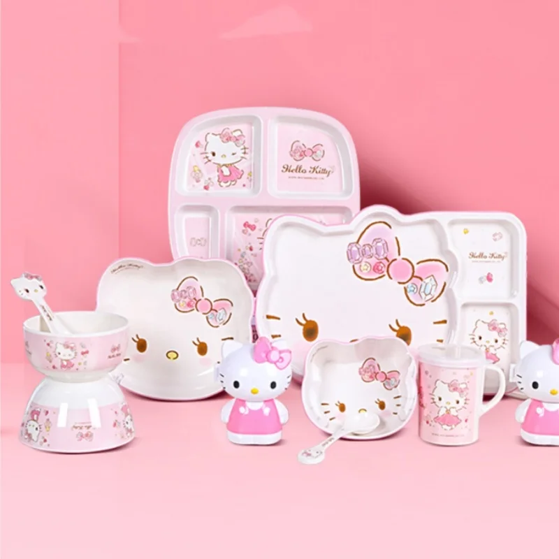 WUHE lindo vajilla rosa 1 pieza, cubiertos plato de comida tazón taza cuchara, vajilla, plato, tazón, taza, platos Kawaii tazones regalos