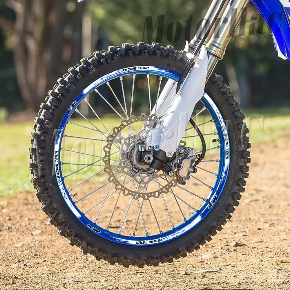 Reflektierender Motorrad-Felgenaufkleber 21/18 Zoll Streifenaufkleber Zubehör für WR250R WR250F WR450F WR 250R 250F 450F – Detail 2