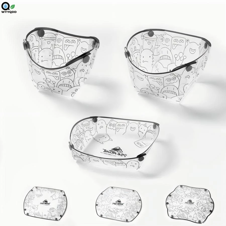 

Lightweight Folding Tableware - Multi-Purpose,Foldable & Reusable Plastic Bowls - Food Grade PP Material