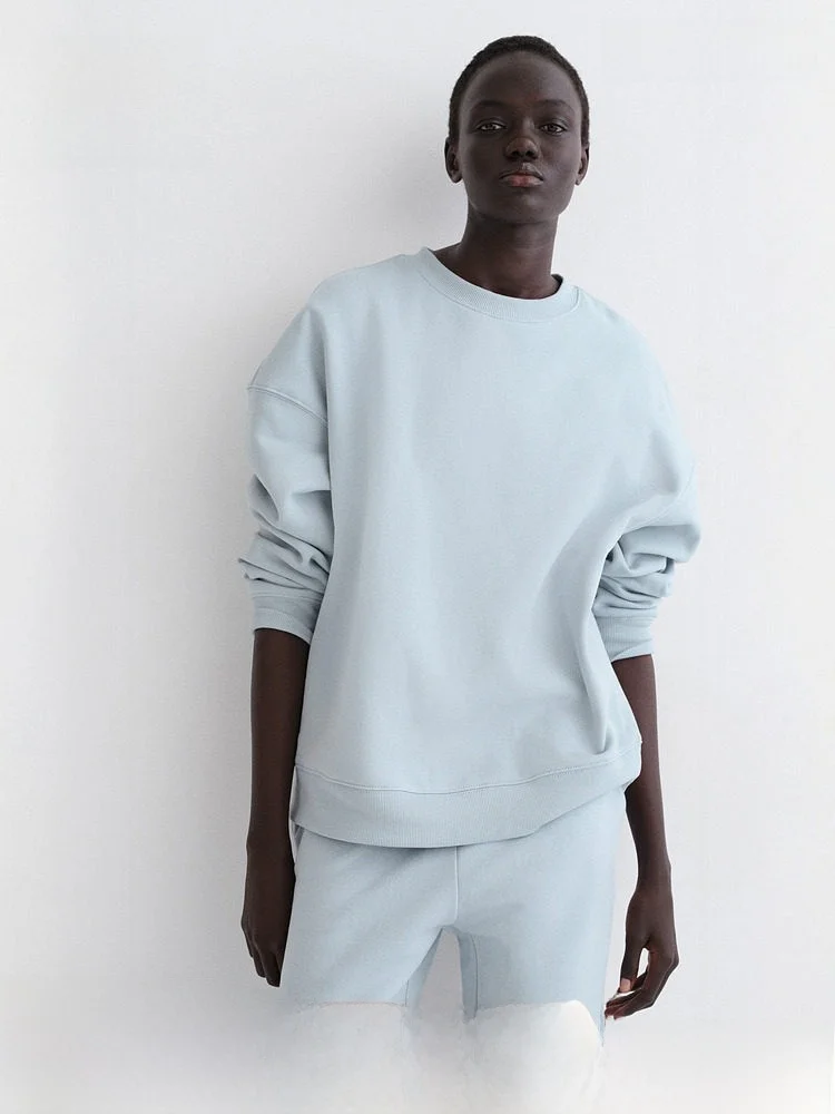 

Весна 2026, новая женская толстовка большого размера HM2026, модная удобная уличная одежда свободного покроя, женская толстовка