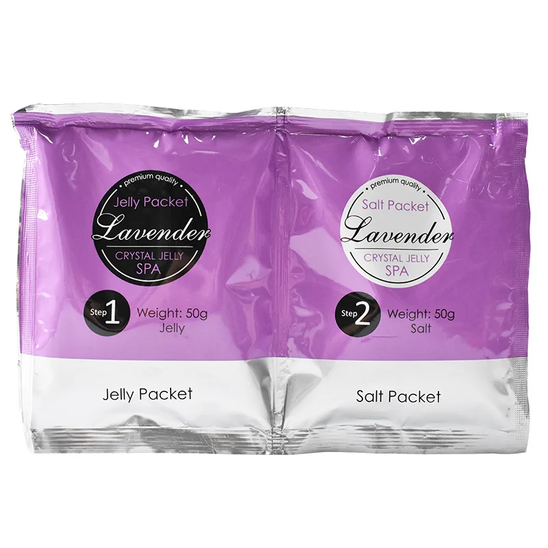 2 in 1 Pedicure Foot Care Suit 10 Sets Lavender Exfoliating Jelly Spa Soak Scrub Kit