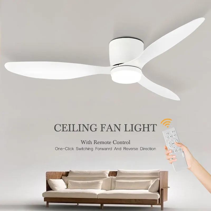 

Indoor Large Air Volume Ceiling Fans With LED Light DC Motor 42inch 52inch Ceiliing Fan Lights with Remote Control for Bedroom