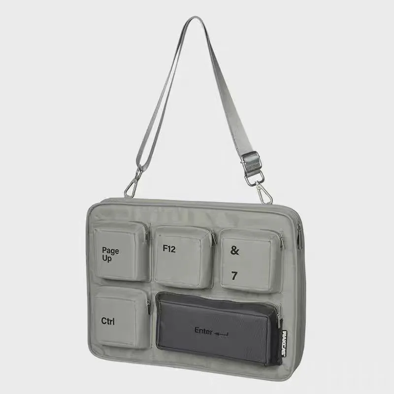 Ins Inflatable Keyboard Design Laptop Bag Unique Creative 13 16 Inch MacBook Pro 14 Case Multi Function Crossbody Laptop Sleeve