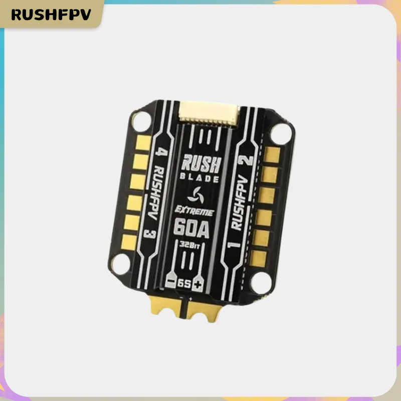 

RUSHFPV RUSH BLADE 60A Extreme 128K 30.5mm 3-6S BLHeli_32 4in1 Brushless ESC for RC FPV Racing Drones
