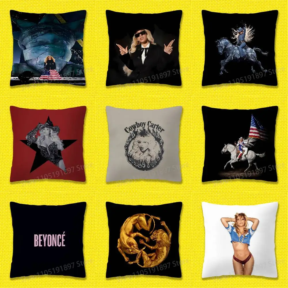 

B-Beyonce Cowboy Carter Lemonade Throw Pillow Case For 50x50cm 40x40cm 55x55cm 45x45cm 30x30cm Square Bedroom Pillowcase Cover