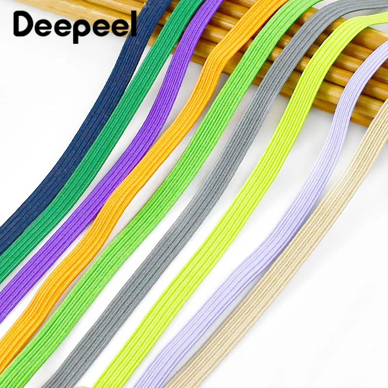 

10/20/50Meters 6mm Colored Elastic Band Stretch Rubber Ribbon Pants Belt Tape Bra Shoulder Elastics Strap DIY Sewing Accessories