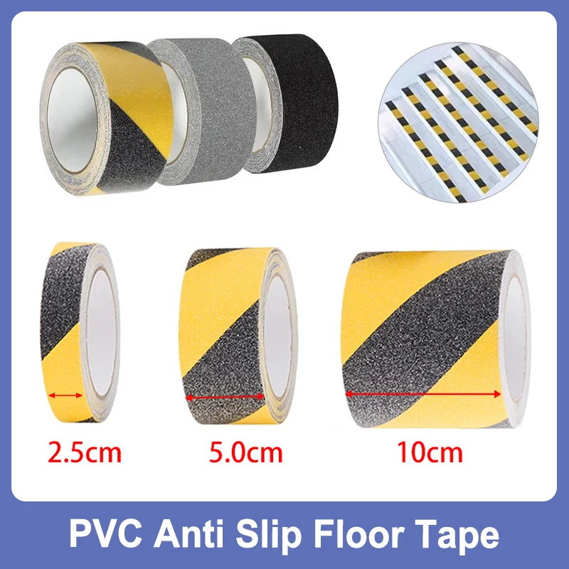 

5M PVC Anti-Slip Tape Outdoor Anti Stickers High Friction Non Slip Traction Tape Abrasive Adhesive For Stairs Safety Tread Step