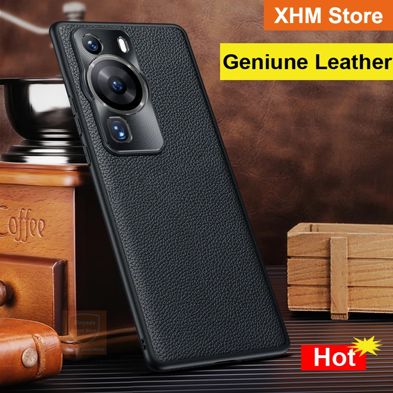 

Роскошный чехол из натуральной кожи для телефона Huawei P60 Pro, чехол из натуральной воловьей кожи для Huawei P60 Pro, роскошный чехол-бампер