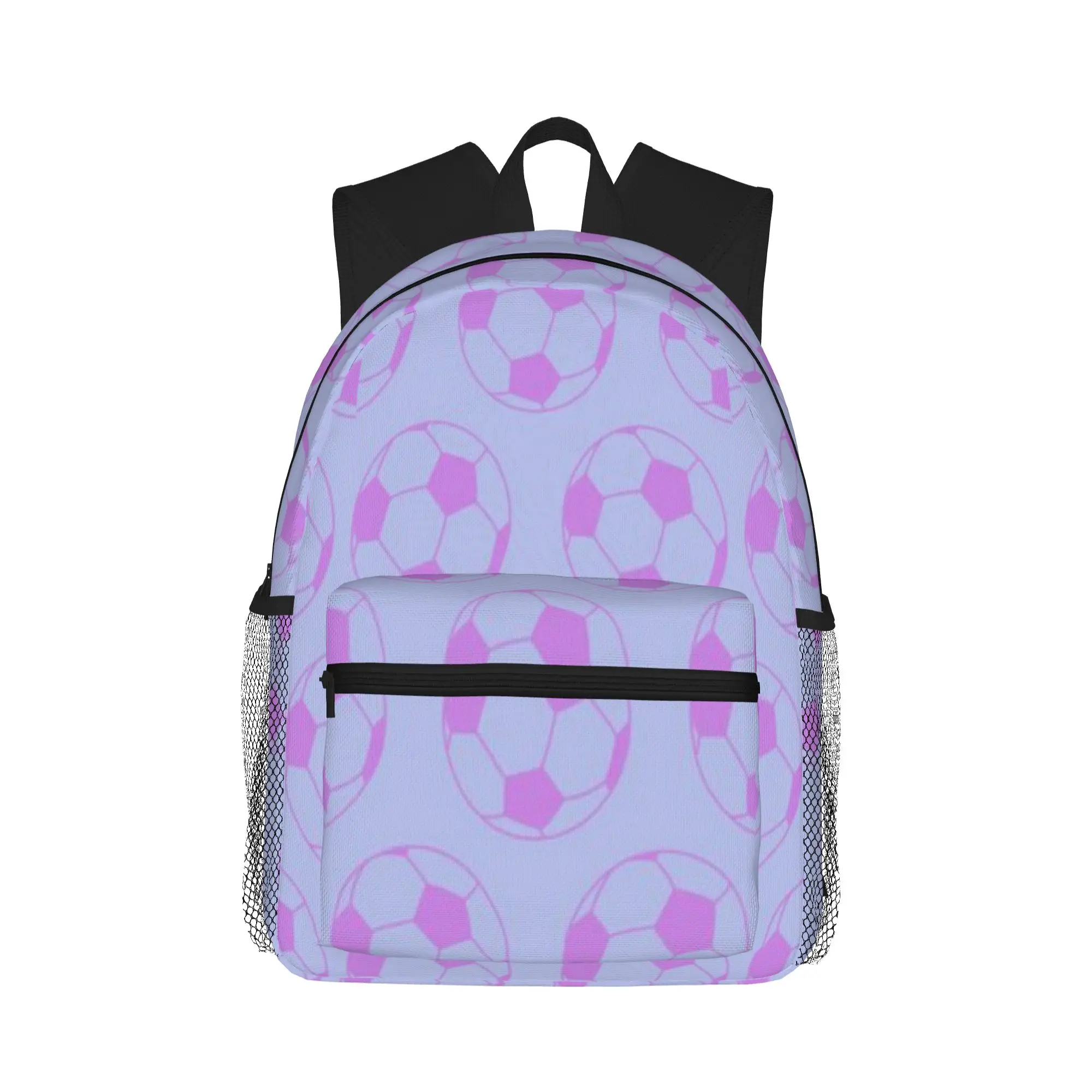 

Blue and Purple Soccer Ball Pattern Casual Backpack for Students and Adults Backpacks