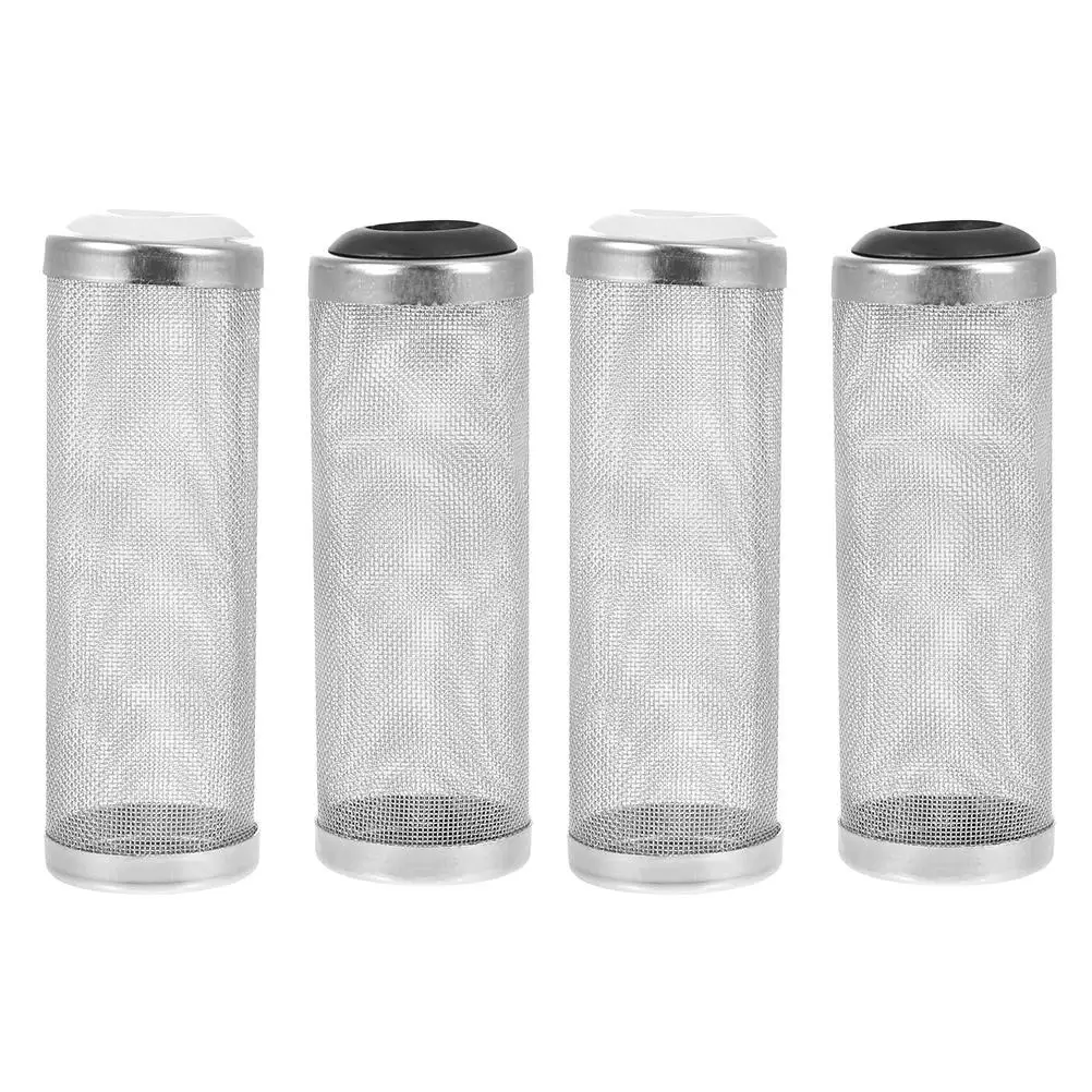 

4 Pcs Water Inlet Protection Cover Strainer Fish Tank Filters Household Aquarium Stainless Steel Mesh Prevent Debris Block