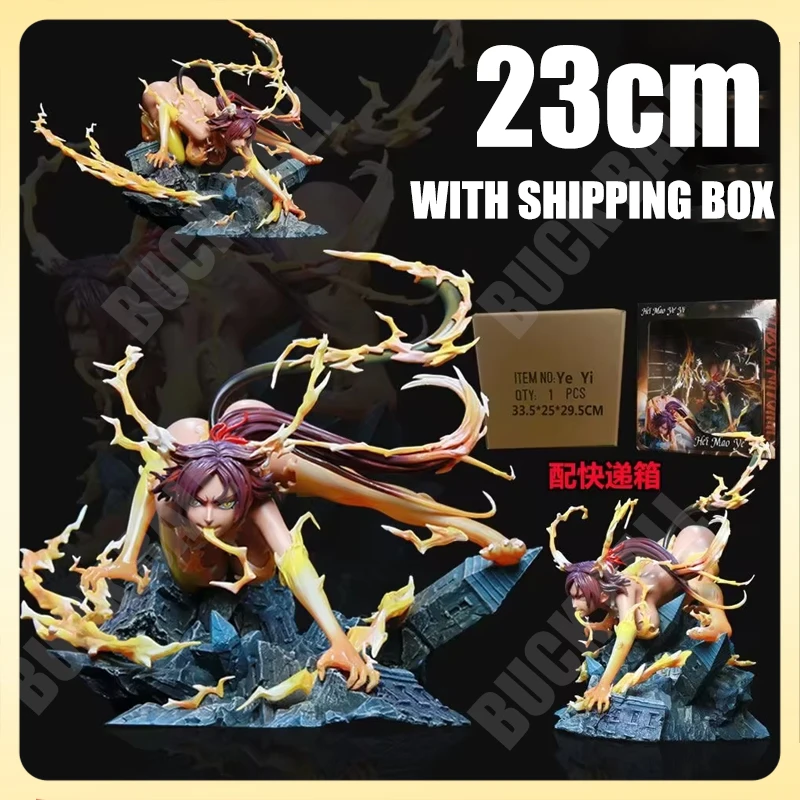 

Фигурка Шихоин Йоруичи из Bleach, 23 см, черная кошка, сексуальная девушка, кукла, украшение для стола, статуэтка из ПВХ, коллекционная модель, игрушки, подарки