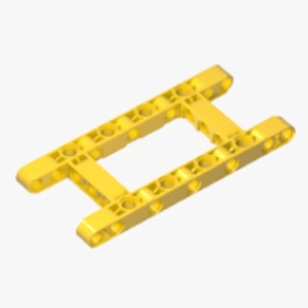 Bloco de construção de feixe de braço 5x7 5x11 buracos, partículas pequenas, acessórios de tecnologia moc, tijolos de emenda diy, blocos compatíveis 64179