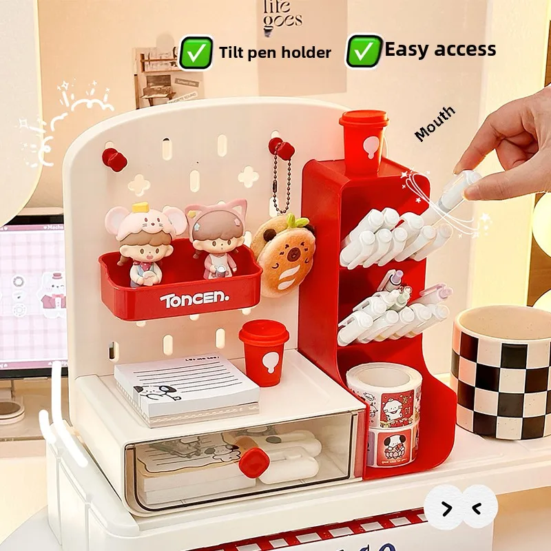 Desktop Perforated Board Drawer Storage Box Storage Rack Desk Student Stationery Pen Holder Organizer Box Office Accessories