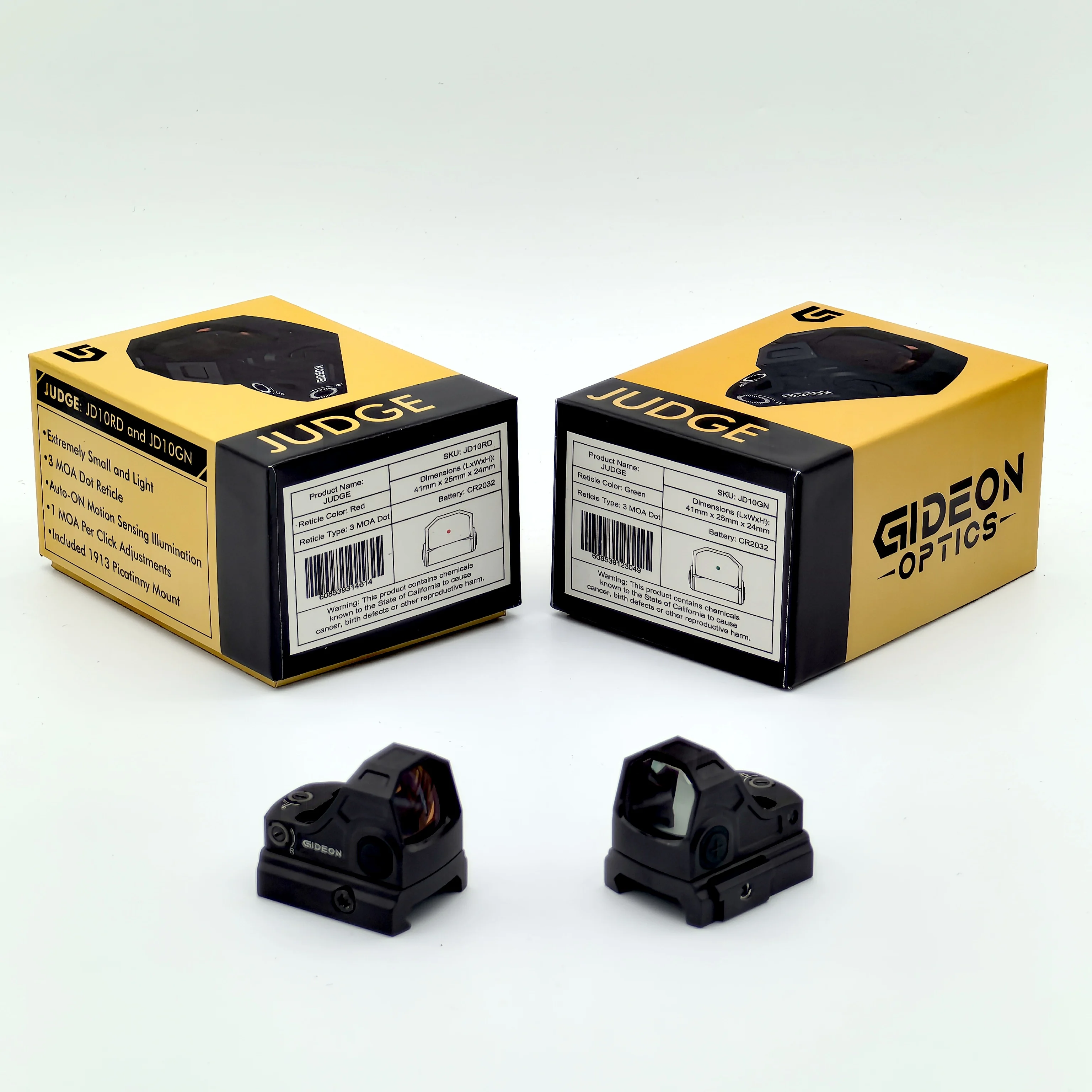 Gideon Optics Judge Reflex Sights 3 MOA Red/Green Dot Reticle JD10RD RMSC بطول 16 مم وعرض 21 مم #6