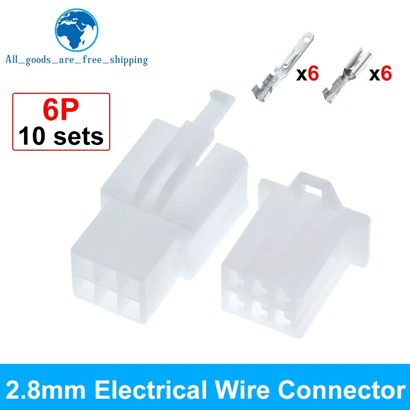 10set 2.8mm 2/3/4/6/9 Pin Automotive 2.8 Electrical Wire Connector Male Female Terminal-Block Cable Plug Kits image 5
