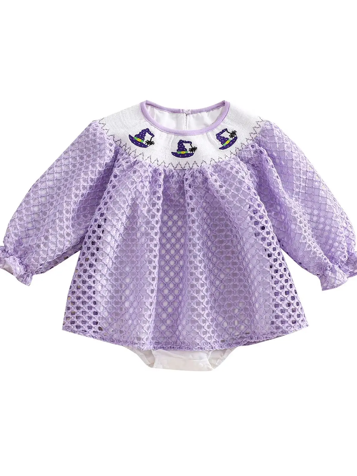 Infant Halloween Outfit Embroidered Ghost Plaid Tank Top with Elastic Shorts Baby Girl Clothing Set Ready to Ship