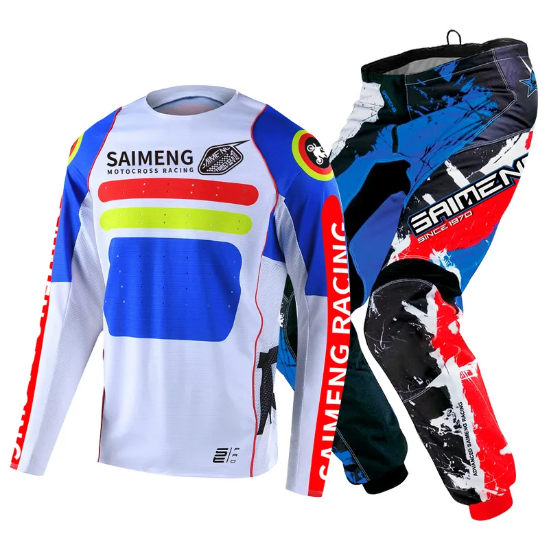 motocross gear set Off-road cross MX MTB Enduro Mens Kits Women Motorcycle Combo green blue red yellow adult black Jersey Pant