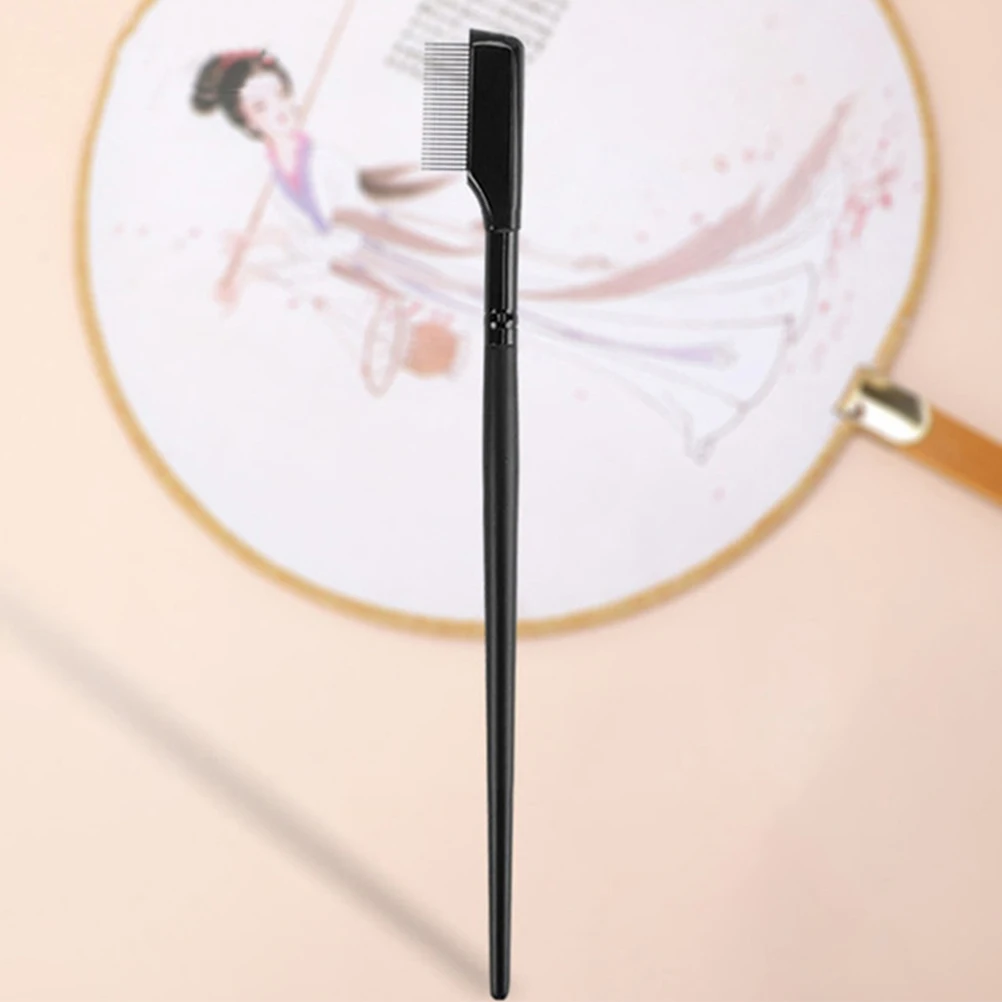 

3 Pcs Eyelash Comb Black Portable Eyebrow Separator Tool Extension Shaper Metal Makeup Brush Lash Brow mascara Brushes Practical
