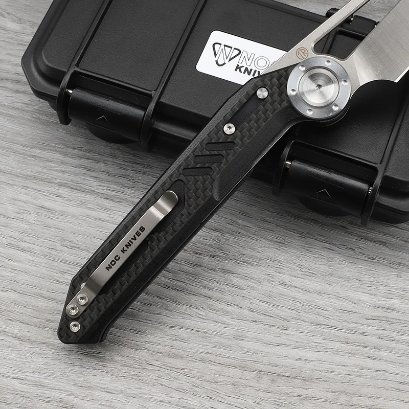 NOC DG04 Folding Knife 440C Steel G10 Carbon Fiber Handle High Hardness Sharp Outdoor Camping Survival Portable Tool