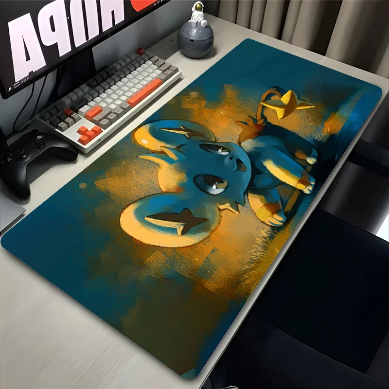 لوحة ماوس كبيرة جديدة P-Pokemon لوحة ماوس ألعاب مضادة للوهج تصميم إبداعي مناسبة للعمل على المدى الطويل XXL وسادات ماوس ملونة لطيفة