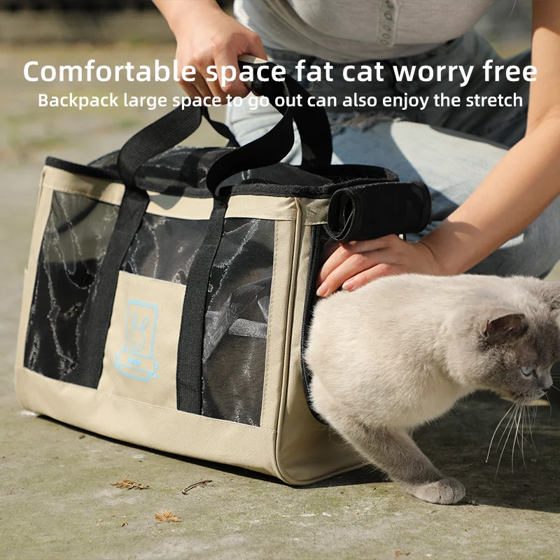กระเป๋าใส่สัตว์เลี้ยงเหมาะสําหรับสุนัขและแมวตัวเล็ก มีหน้าต่างที่ระบายอากาศได้ดี และสามารถเปิดด้านข้างได้ สะดวกในการพกพา กระเป๋าสะพายข้าง และพกพาได้