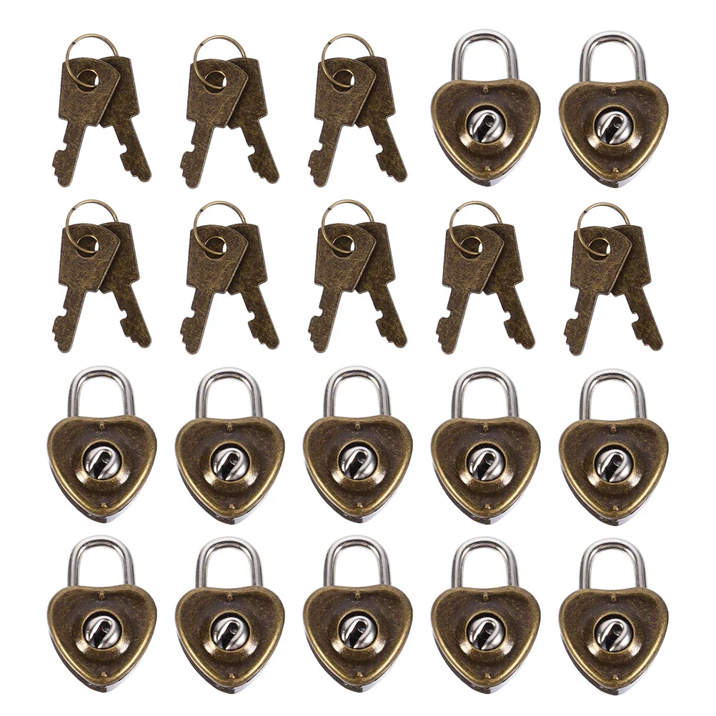 25 Pcs Heart Shaped Padlock Zinc Alloy Love Locks for Couples Wish Scenic Spots Wallet naments Rust Resistant Exquisite