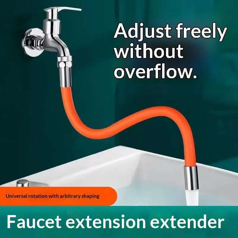 1PC Adjusta Sink Drain Extension Tube with Connector, 360° Rotatable Faucet Extender, Fits Bathroom Sinks for All Drainage Need