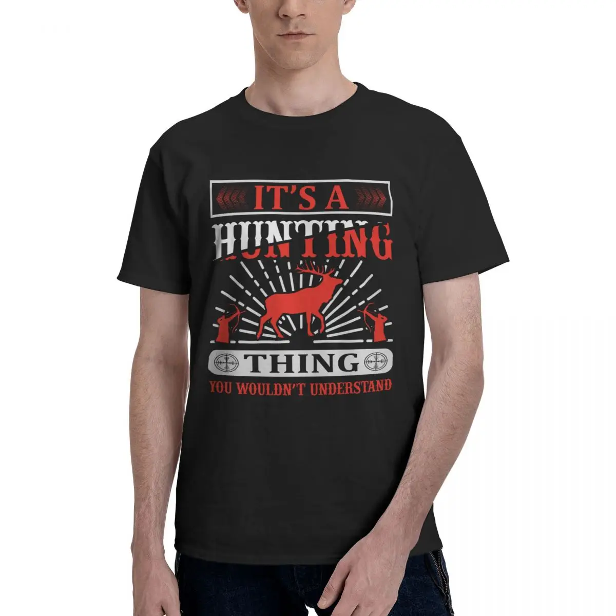 2022 20 DESIGNS It is Hunting Thing Hunter Print T-shirt Men Summer New Short Sleeve Cotton T Shirt Casual Male Cool Tops Tees