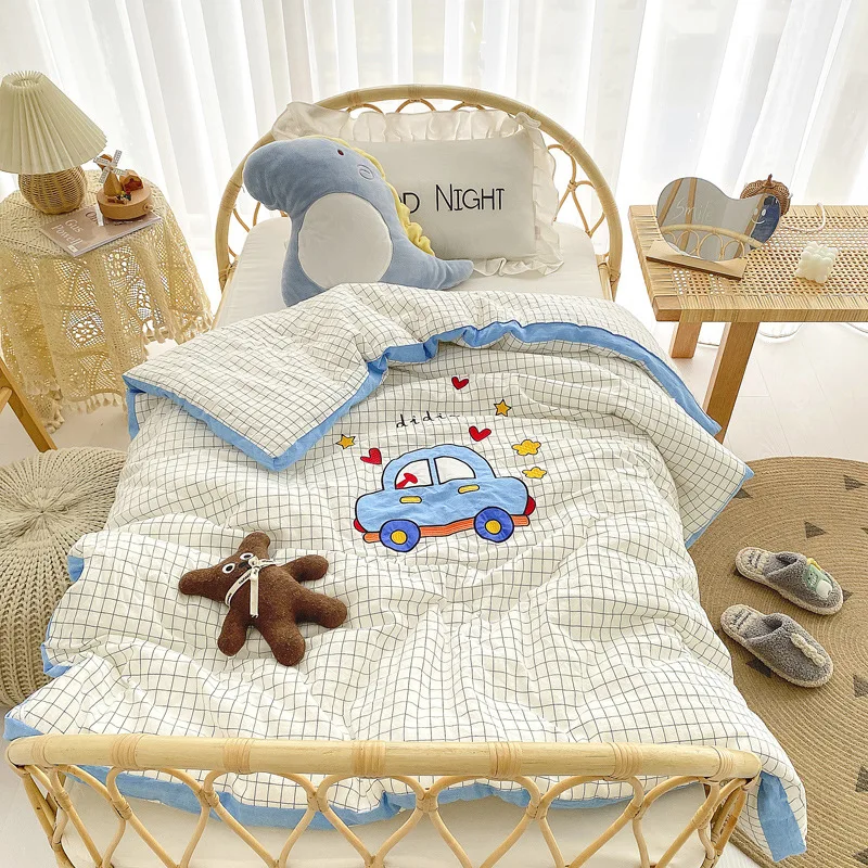 

Baby 100% Cotton Spring Autumn Quilt Cute Newborn Hug Blanket Crib Sheet Infant Stroller Cover Office Nap Shopping Throw Blanket