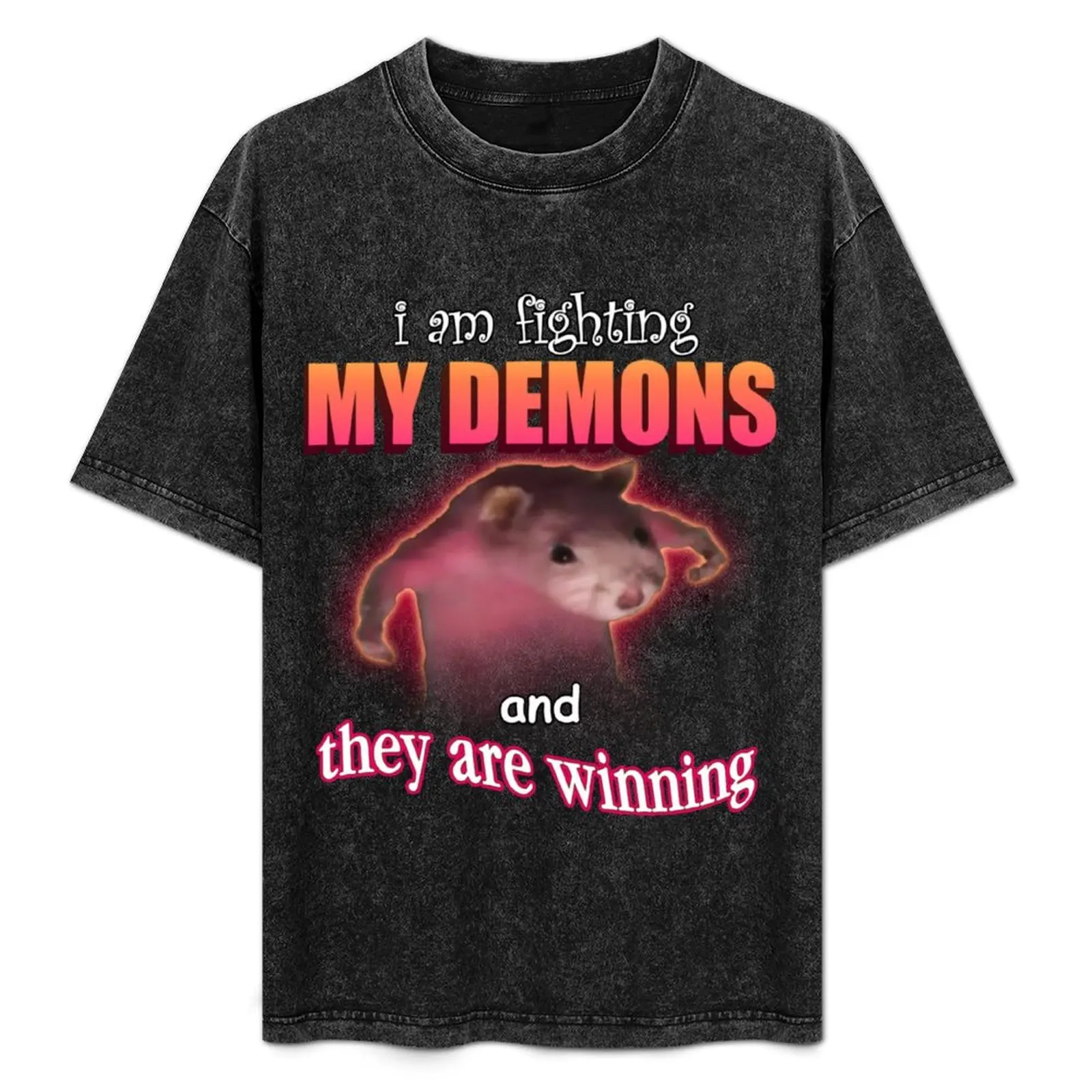 

I'm fighting my demons and they are winning T-Shirt sports fans anime men workout shirt