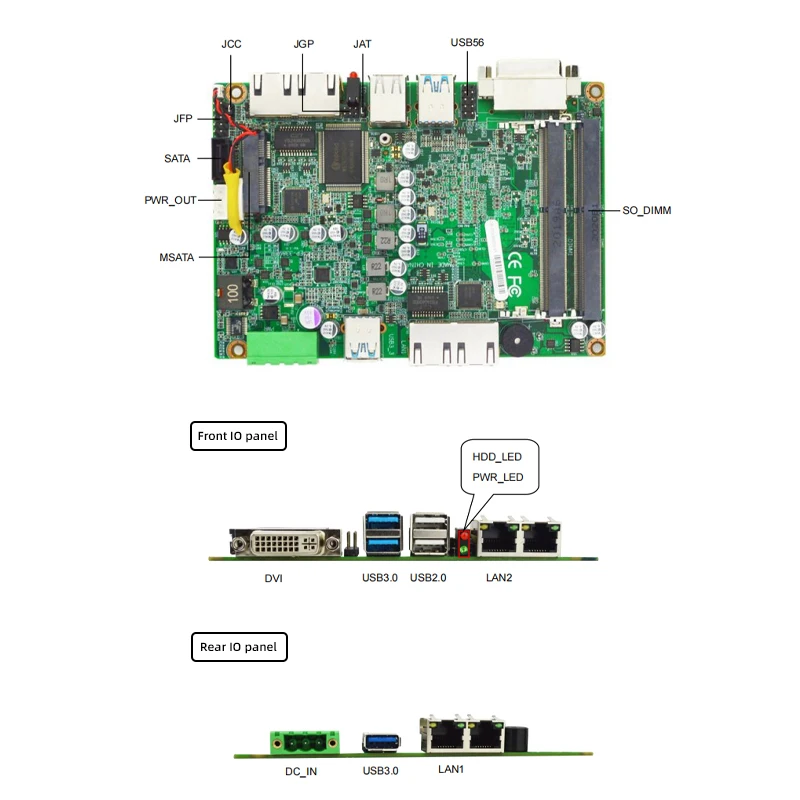 Eip 3.5 Inch Intel I7-7500u Processor DDR4 M.2 WIFI 4G 5G SATA USB COM Control Terminal Embedded Industrial Mainboard