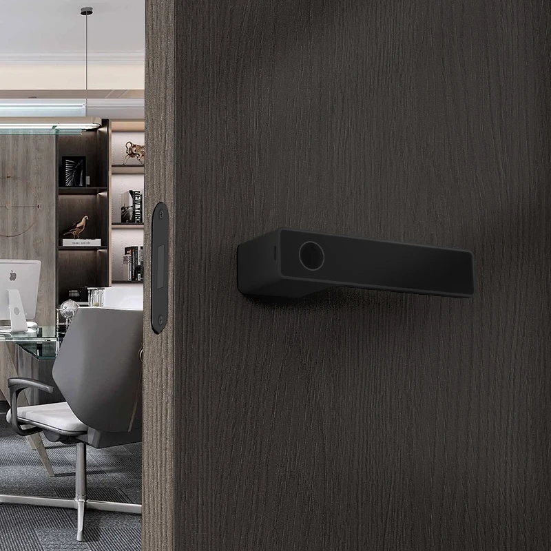 Factory Manufacturer Handle Design High Security Electric Door Smart Locks Keyless Easy Install Fingerprint APP Record Wood Door