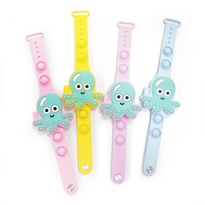 Fashion Waterproof Kids Watch Cute Octopus Shape LED Digital Watches for Boys Girls BPA Free Silicone Band Children Wristwatch