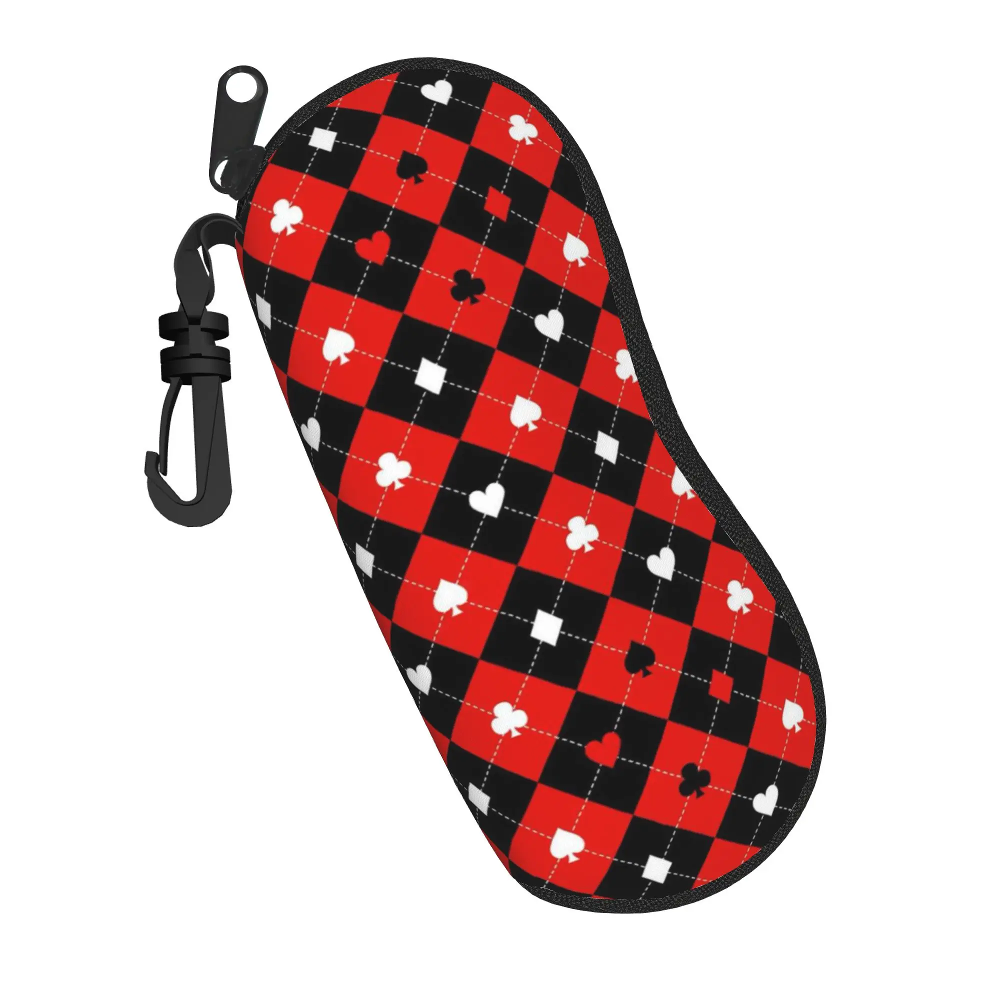 Kawaii Poker Background Card Glasses Case Protective Accessories  Eyewear Storage Box Anti-Pressure Eye Contacts Case