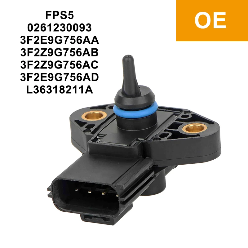 FPS5 Fuel Rail Injection Pressure Sensor 3F2Z9G756AC for Ford Escape Explorer Focus Maverick Mustang Crown Victoria 3F2E9G756AD