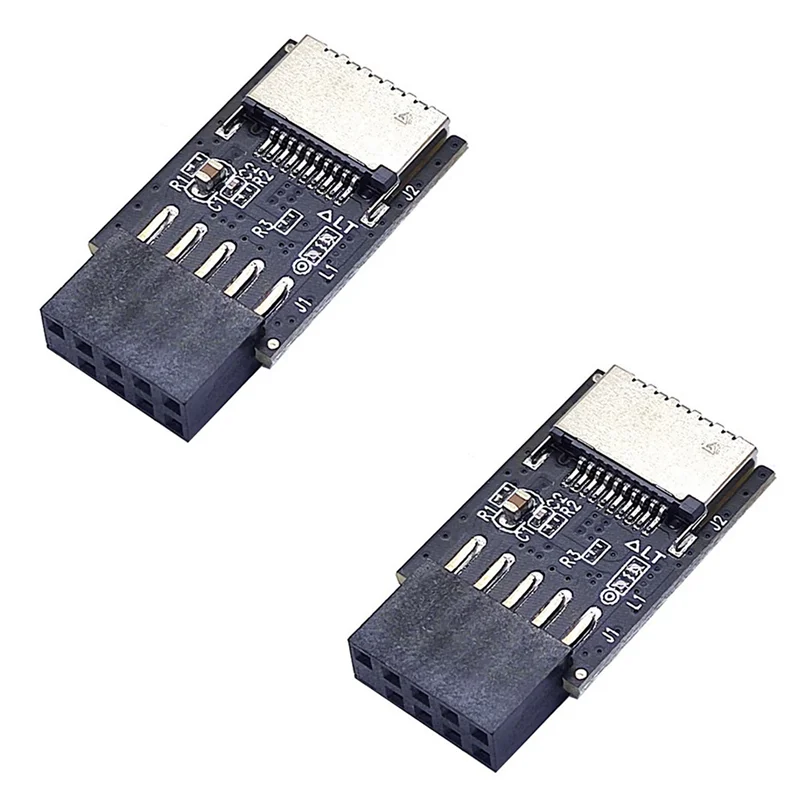 2x Płytka główna USB2.0 9Pin do TYPE-C A-KEY Przednia Złącze Konwerter USB3.2 TYPE-E Interfejs Header Adapter