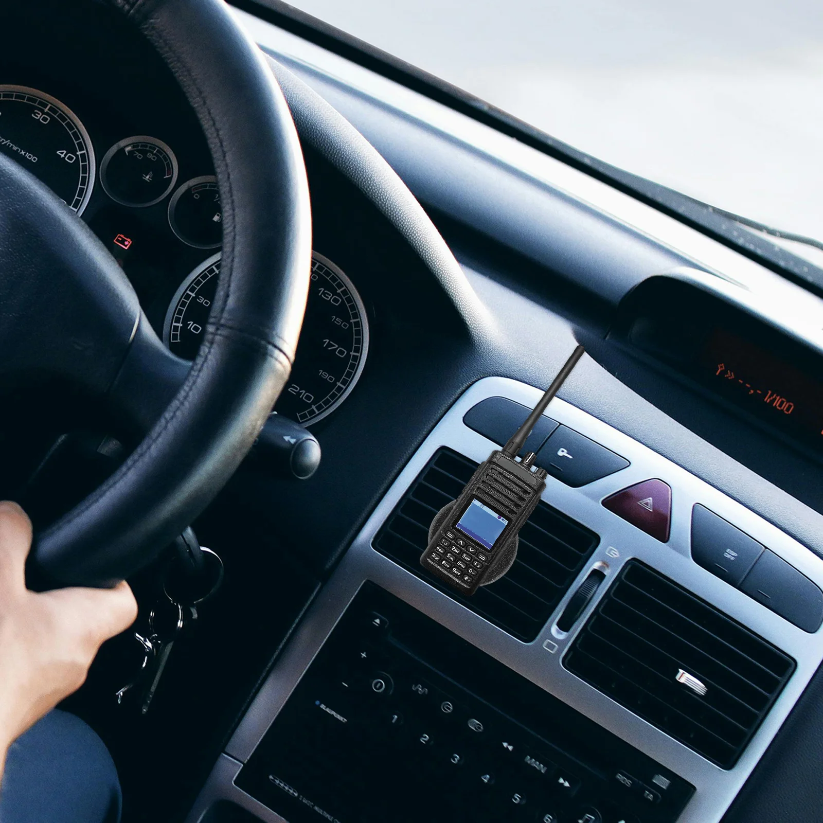 

Universal Cb Mic Mount with Back Clip for Truck Car Microphone Hanger Easy Stable Communication Truck Mic Holder