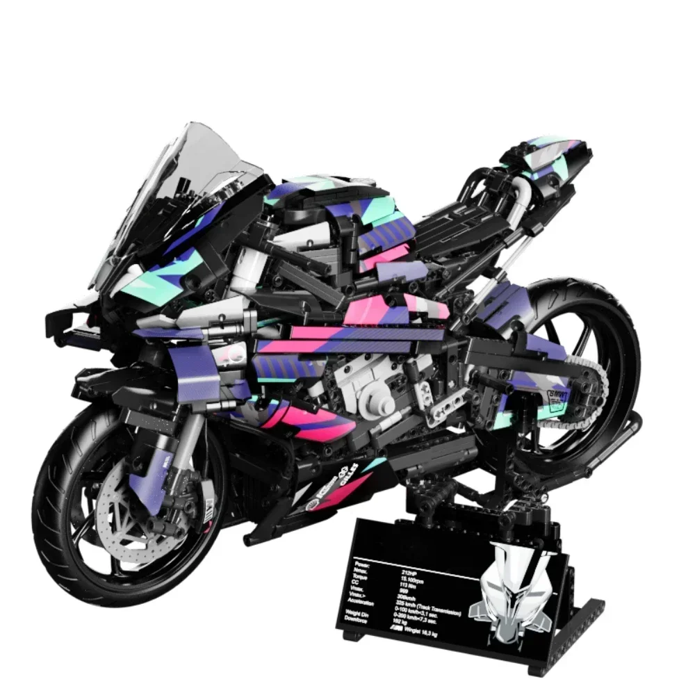 

Technical M1000RR motorcycle 42130 building kit model including display stand suitable for motorcycle enthusiasts the best gift